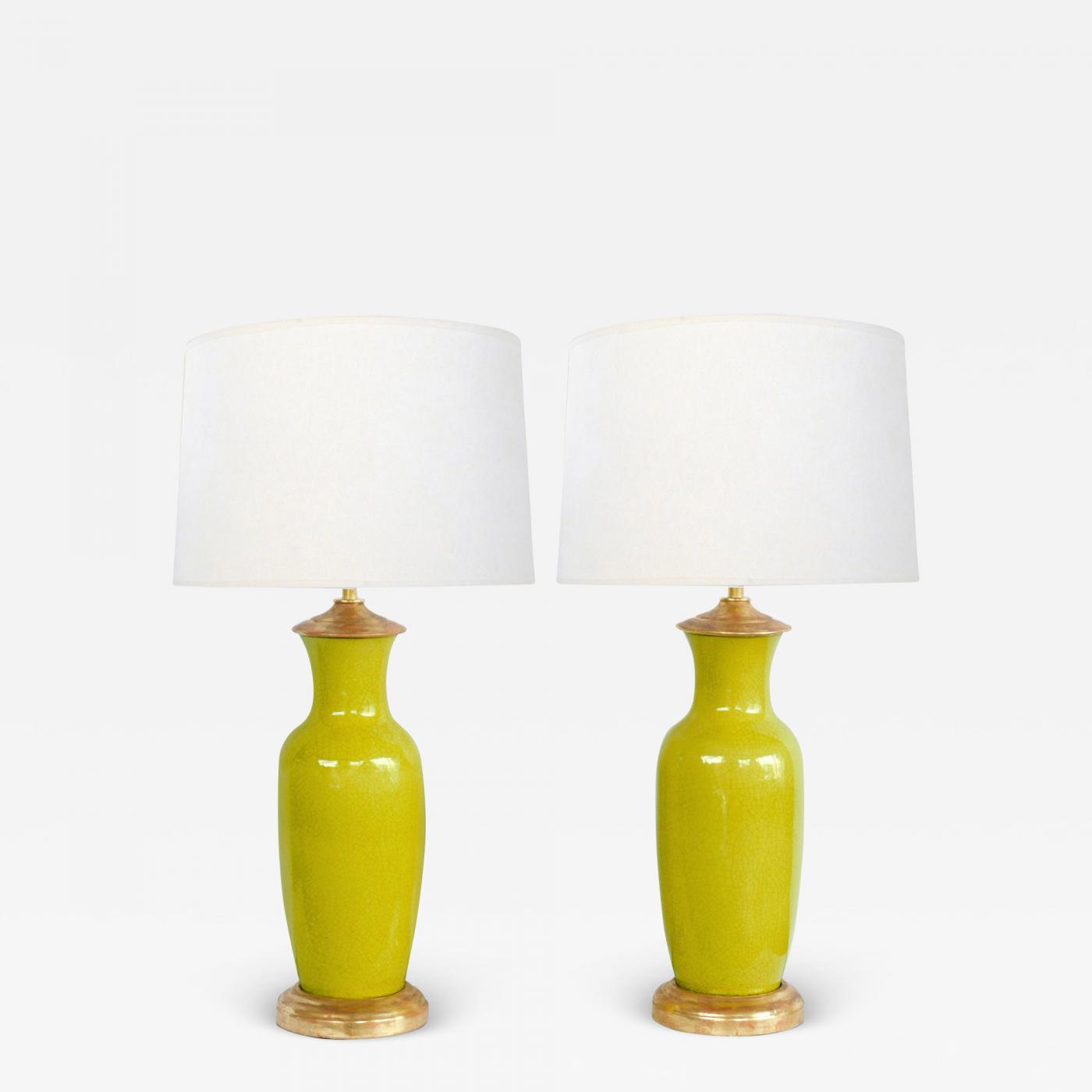 Vintage Chartreuse Ceramic Lamp Vintage Chartreuse Ceramic Lamp