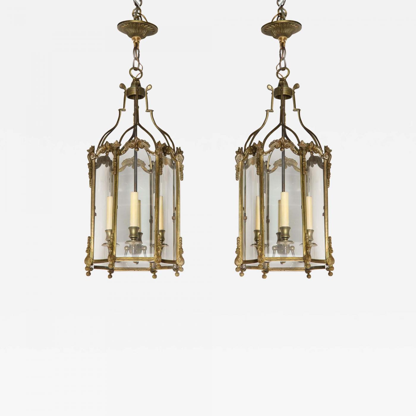 brass hall lantern