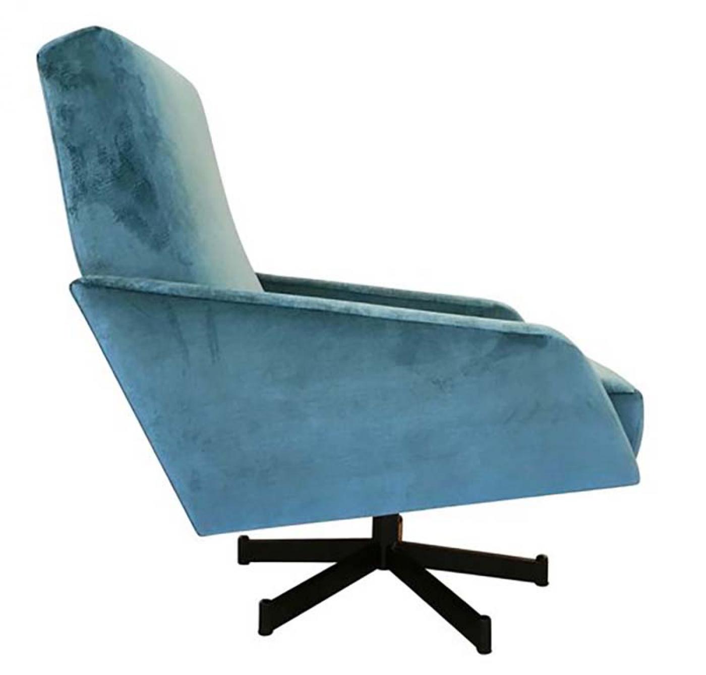 Pair of Italian MidCentury Swivel Lounge Chairs