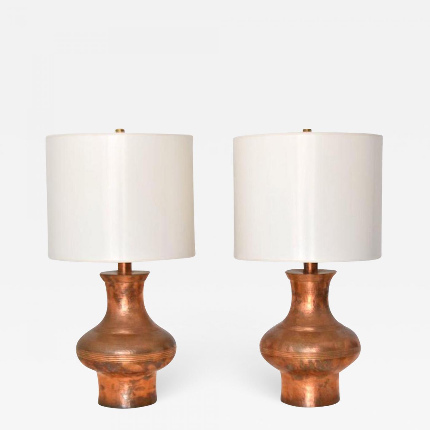 copper bedside lamps