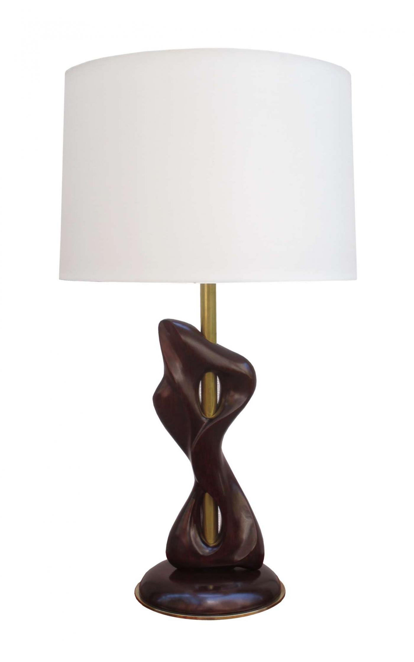 Pair of Sculptural Modernist Table Lamps