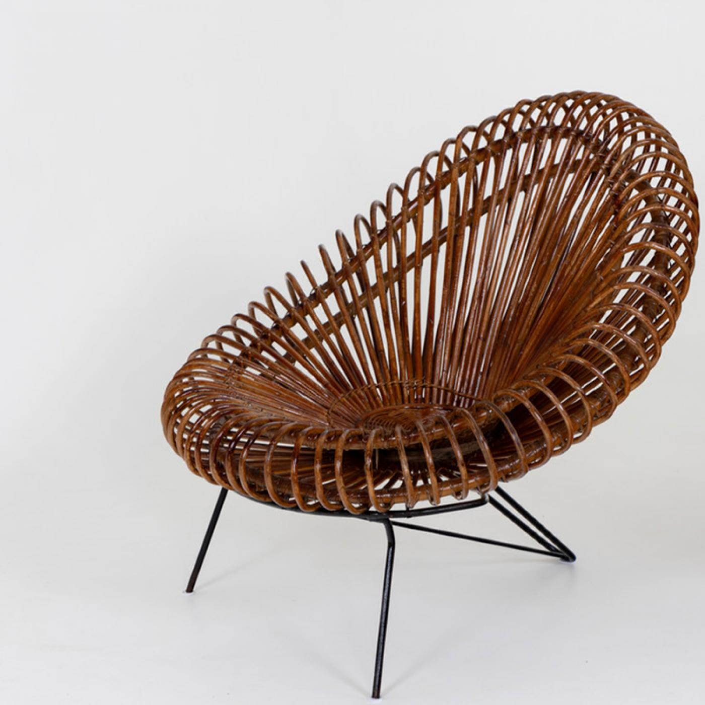 Janine Abraham & Dirk Jan Rol - Pair of Wicker Lounge Chairs by Janine ...