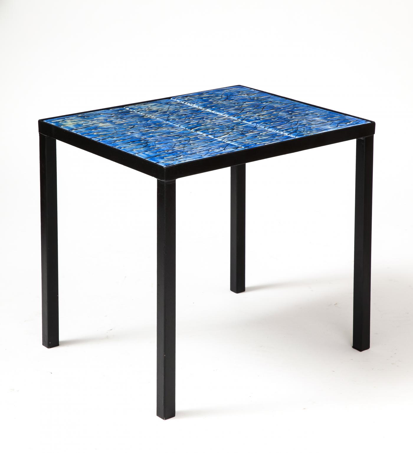 Patrice Dangel - Wrought Iron Table with Hand-Glazed Tiles, France, 21st C.