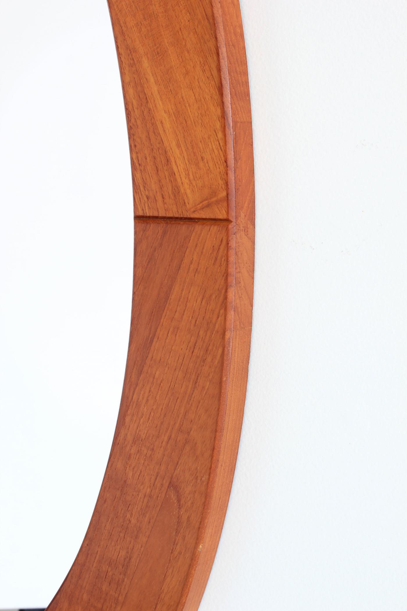 Pedersen & Hansen Large Danish Teak Oval Mirror