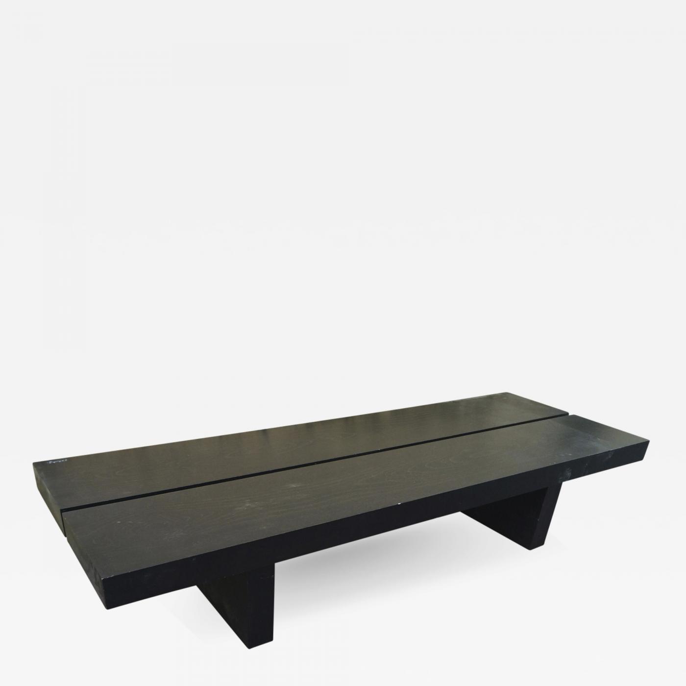 Pierre Chapo Style Chapo Long Black Bench Or Coffee Table