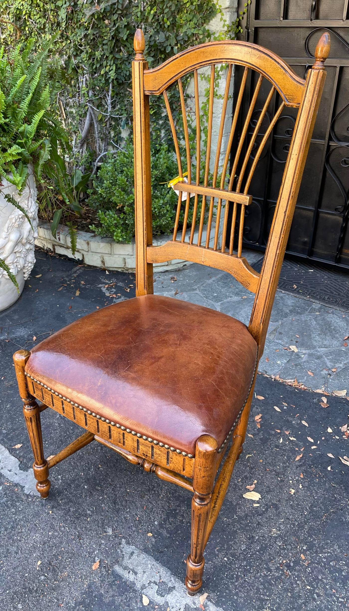 Pierre Deux French Country Oak Secretary Desk Chair