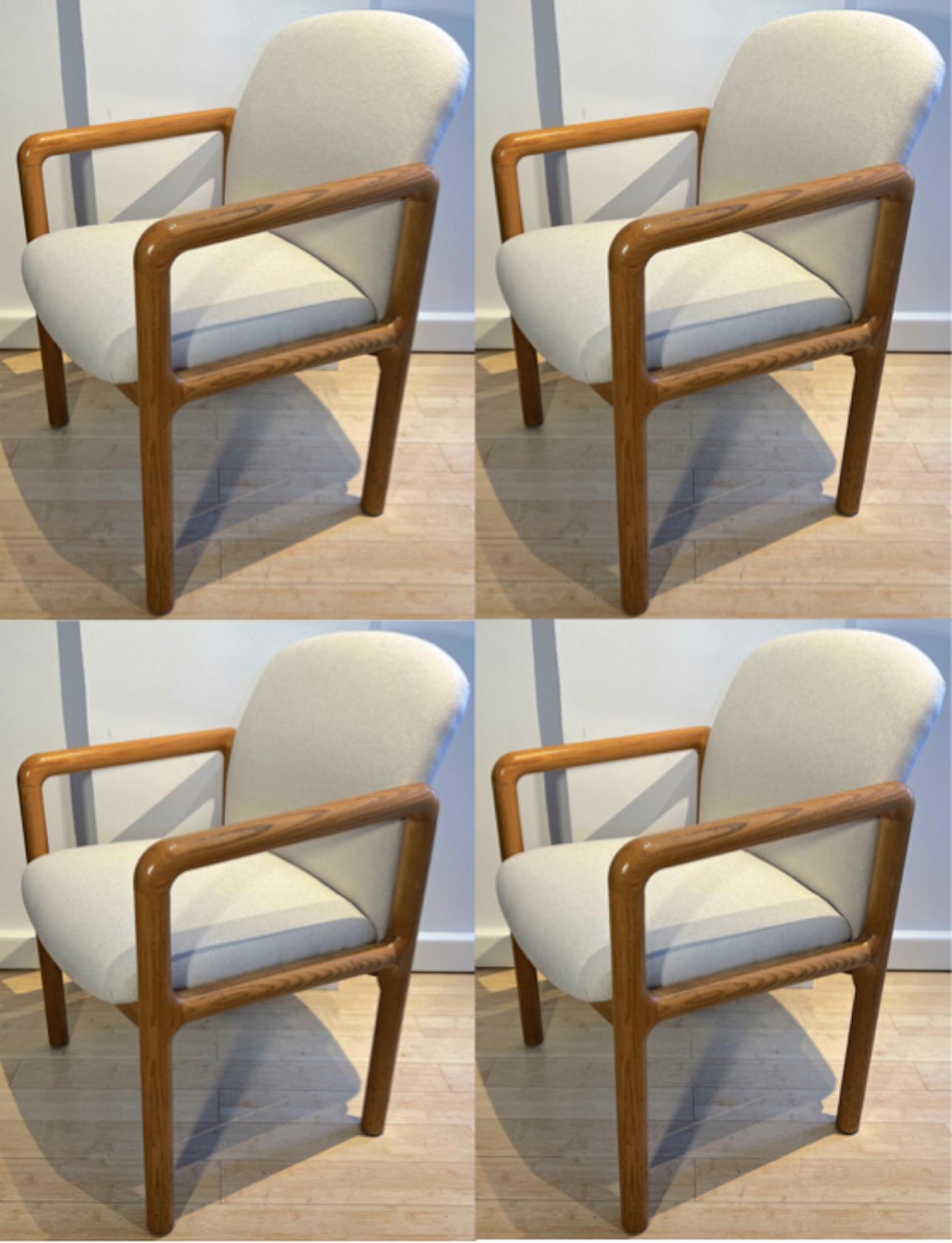Pierre Gautier-Delaye - Gauthier Delaye attributed set of 4 ash tree chairs