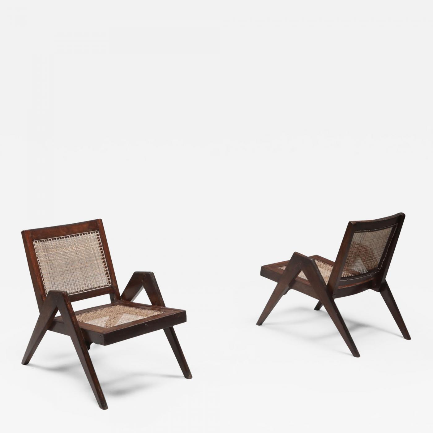 Pierre Jeanneret - Easy Chairs by Jeanneret, Chandigarh - 1955