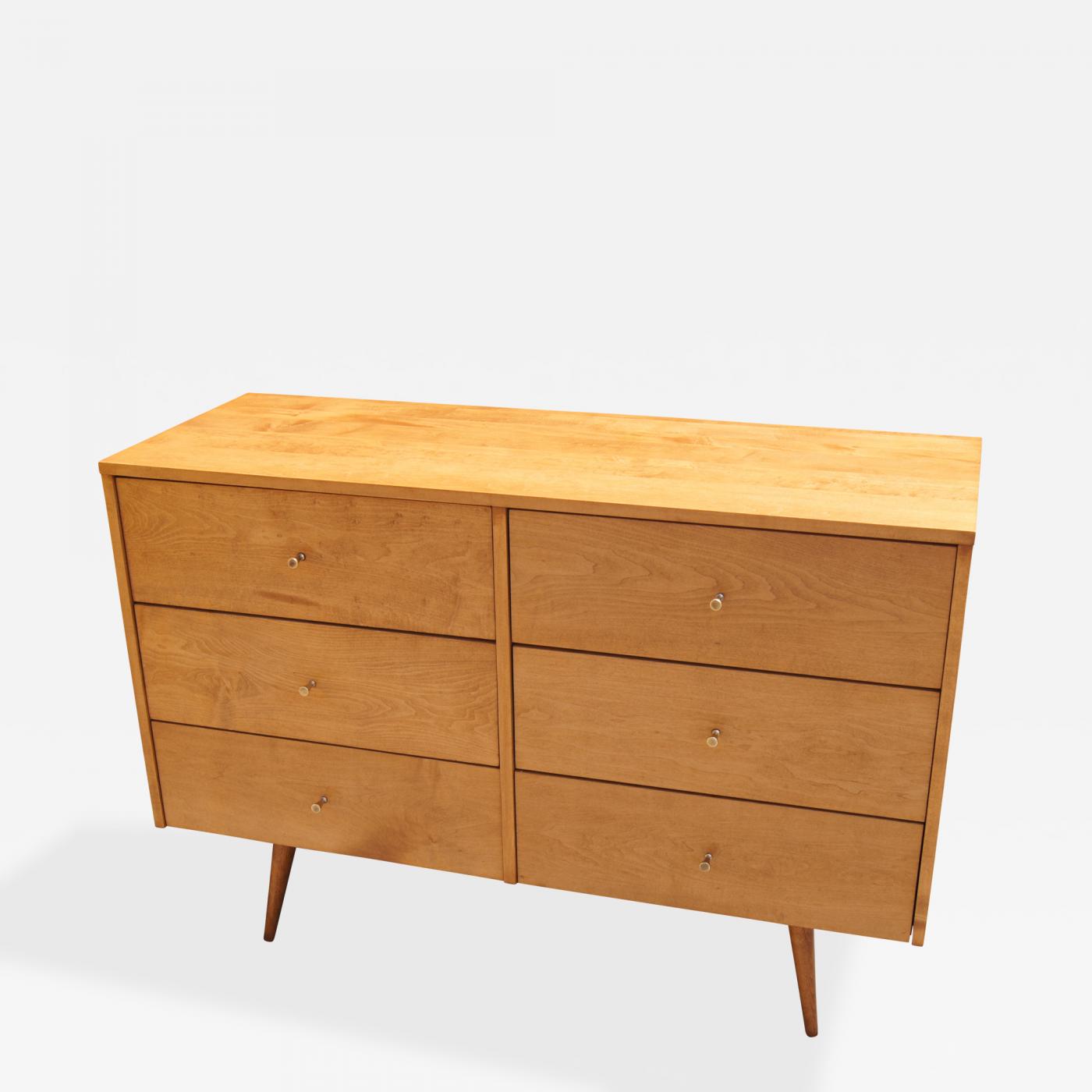 Planner Group Six Drawer Maple Dresser By Paul Mccobb