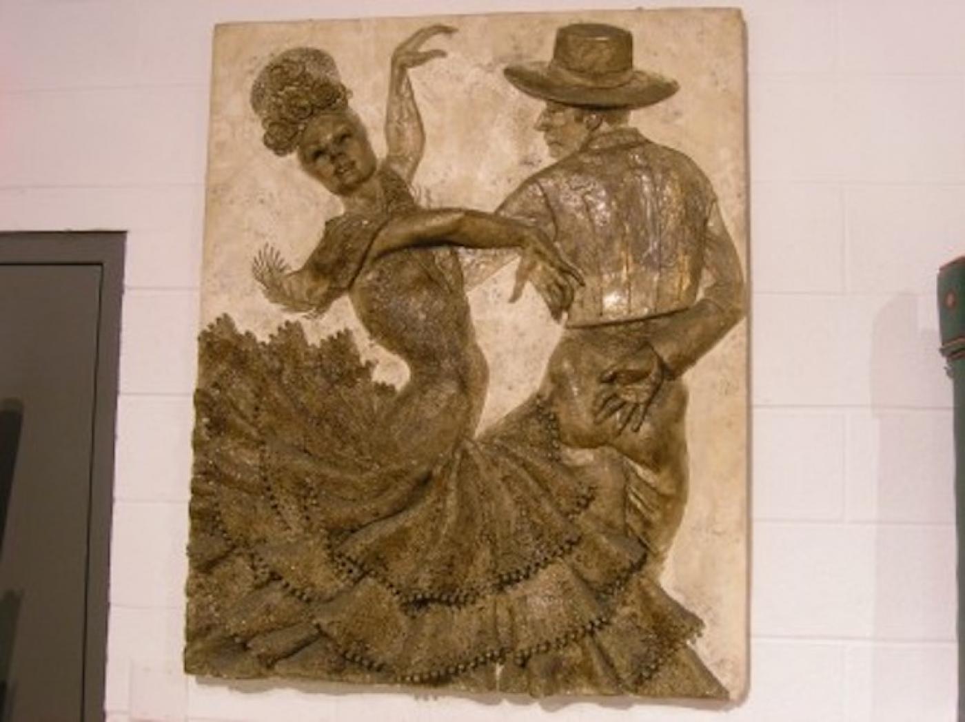 Plaster Flamenco Dancers Wall Art Hanging