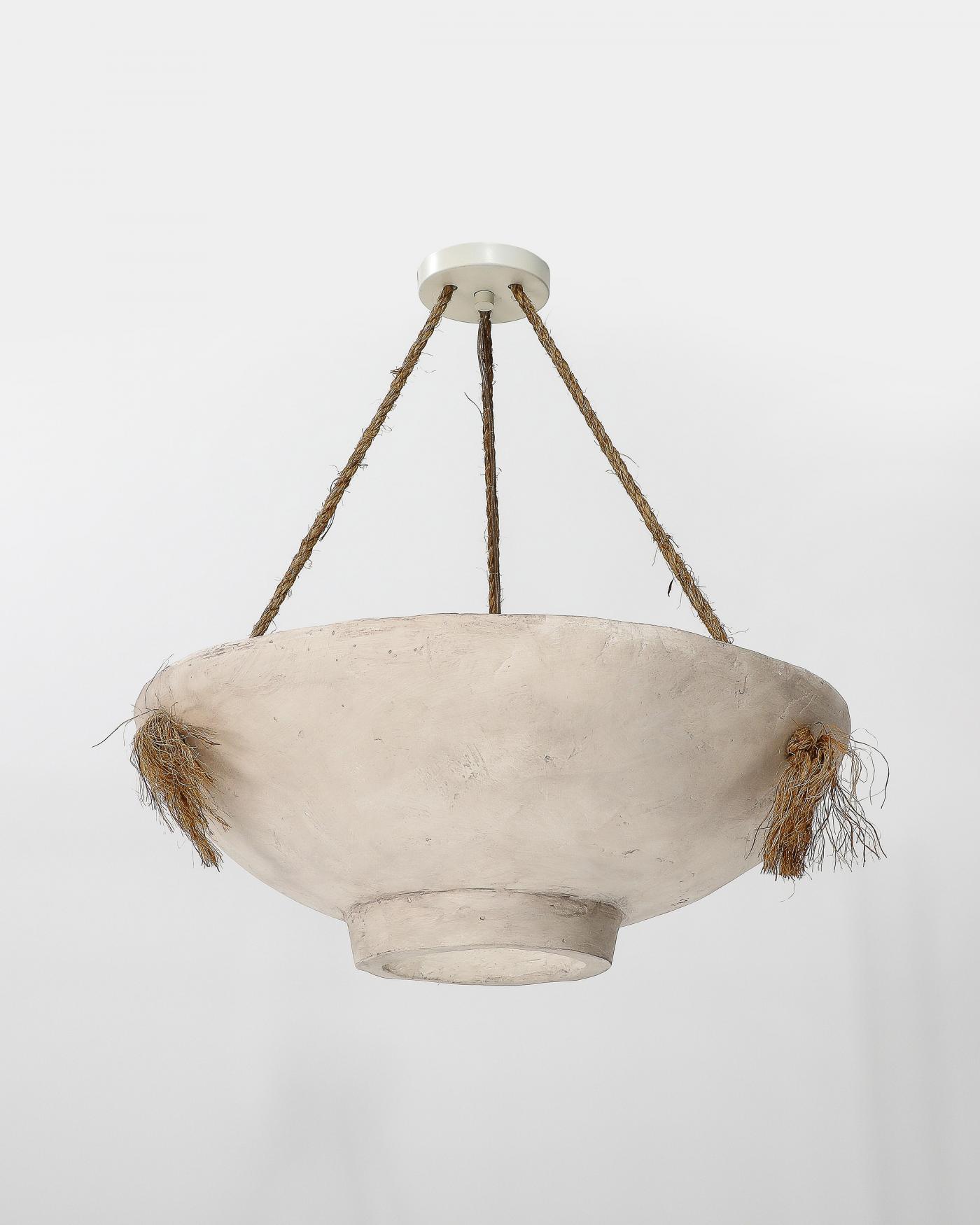 Plaster and Rope Pendant, United States
