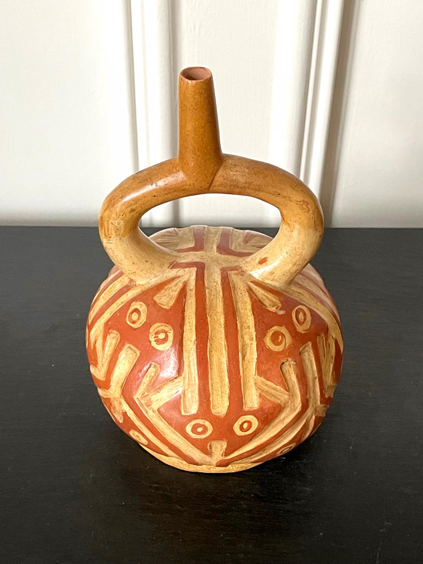 Pre-Columbian Stirrup Vessel From Moche Culture