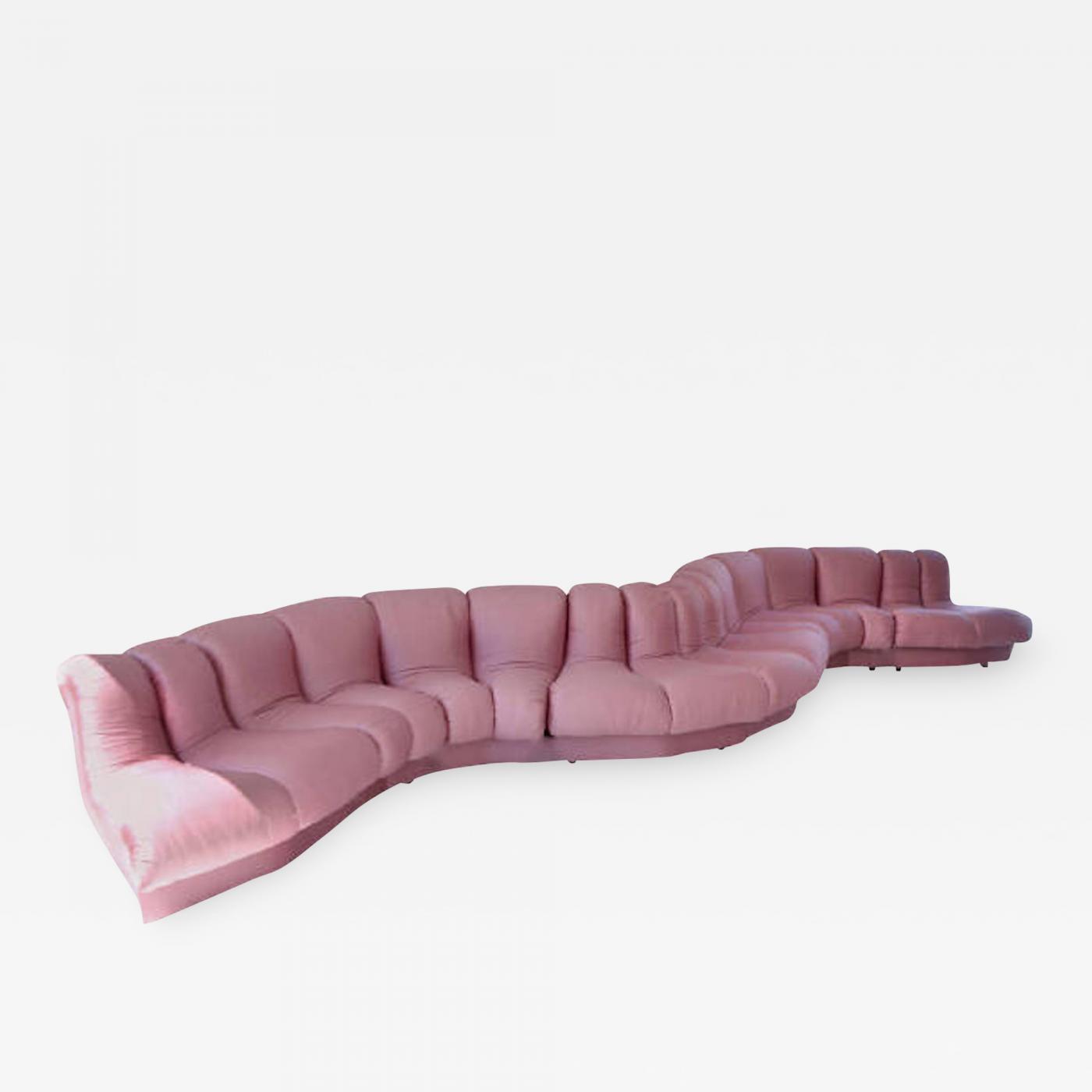 Preview Post Modern Eight Piece Serpentine Sectional Sofa Post Modern Eight Piece Serpentine Sectional Sofa