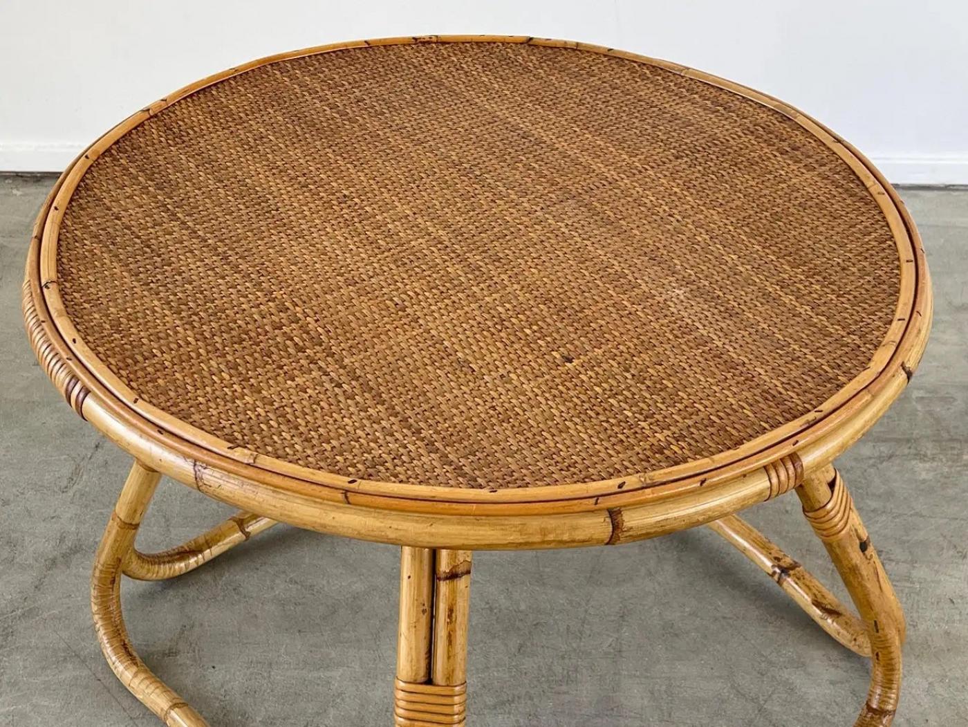 RATTAN END TABLE