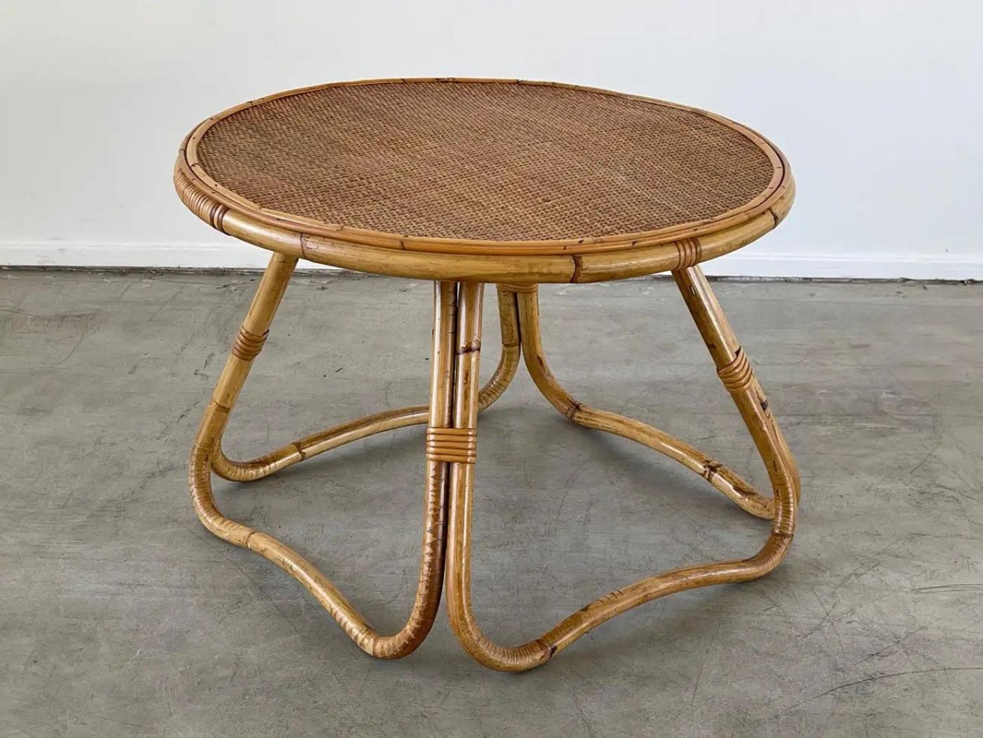 RATTAN END TABLE