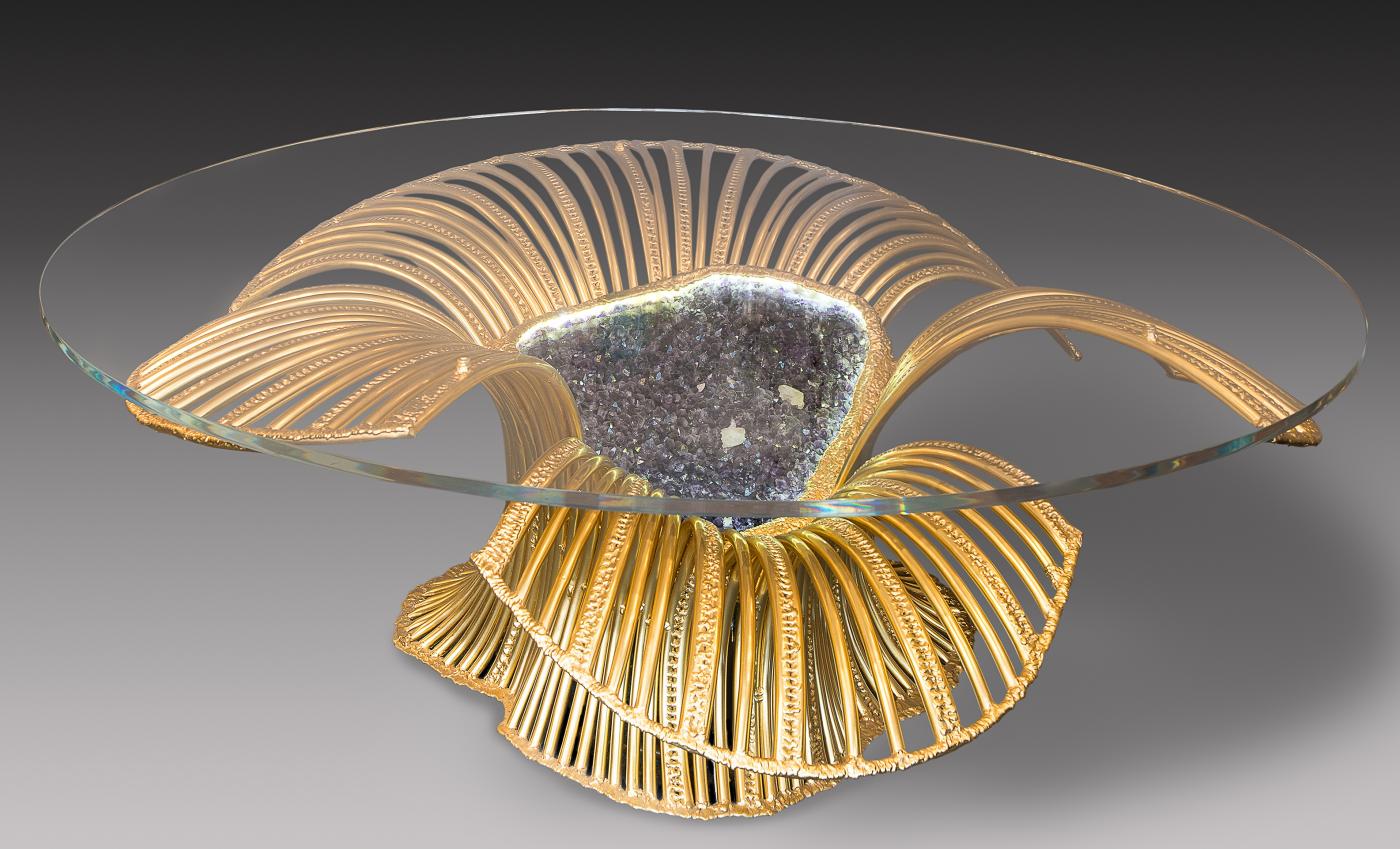 Richard Faure - Sculpture-table Sea Anemone by Richard Faure