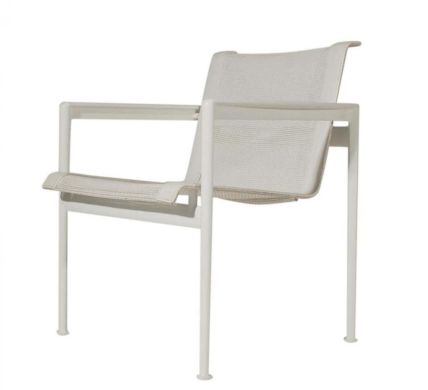 Richard Schultz MidCentury Modern White Patio Chairs and Table Set