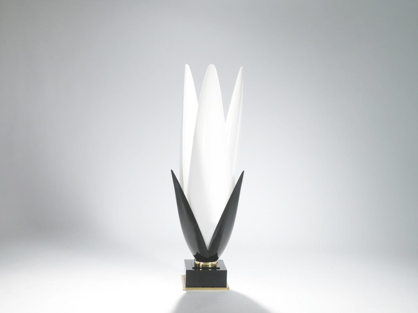 Roger Rougier - Rare Mid-century Roger Rougier floor lamp brass lacquer ...