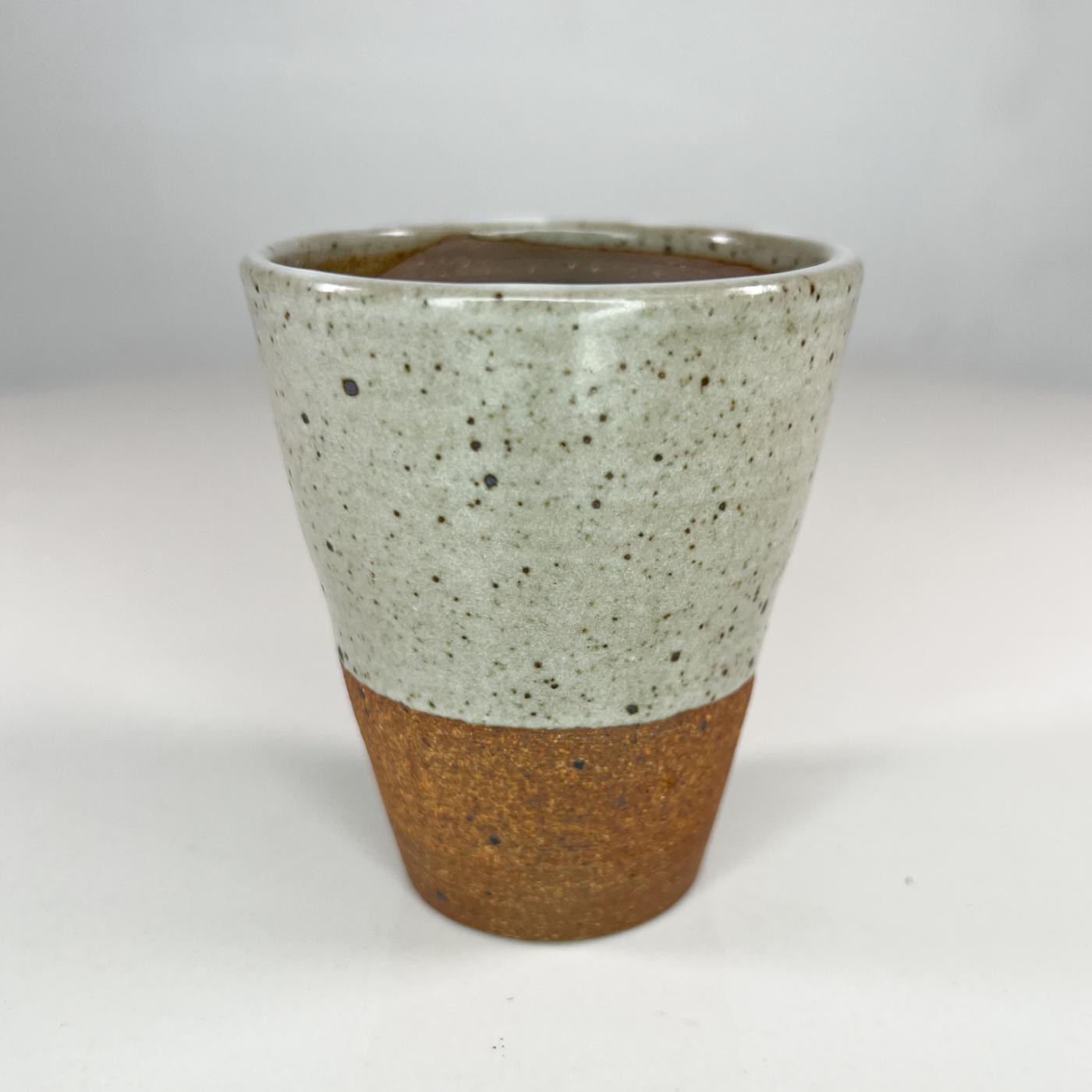 Ryoko Modern Speckled Pottery Sake Cup Japanese Ceramic Art