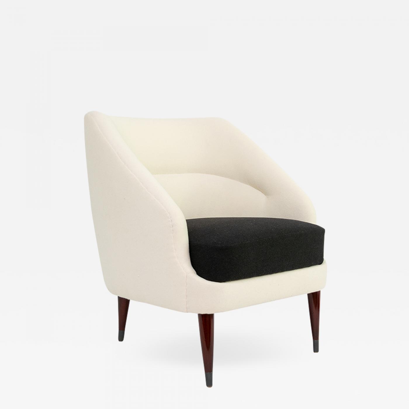 Scandinavian Modern Black White Chair