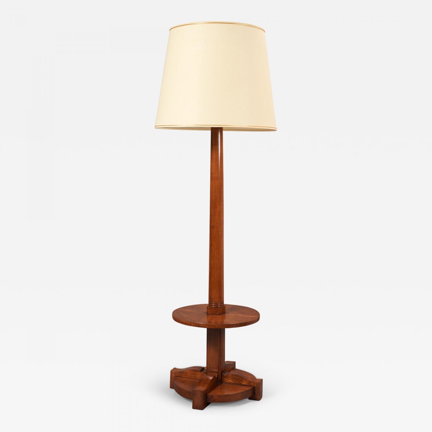 Sculptural Floor Lamp with Tray Table