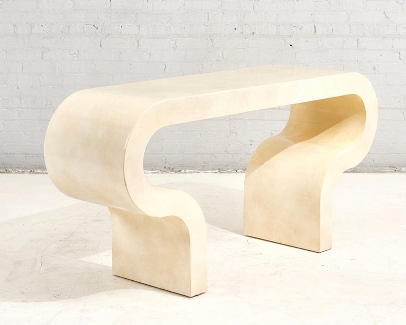 Sculptural Lacquered Console Table, 1970