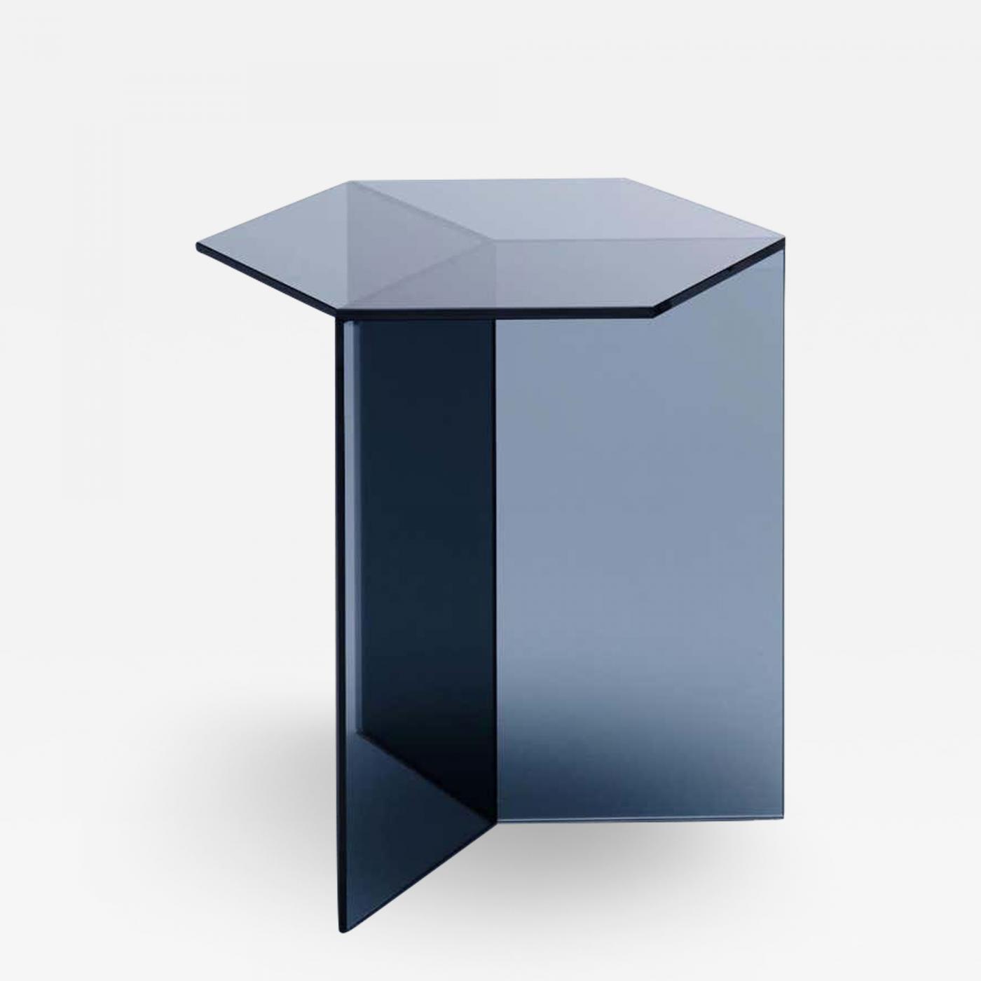 Sebastian Scherer Clear Glass Isom Tall Coffee Table