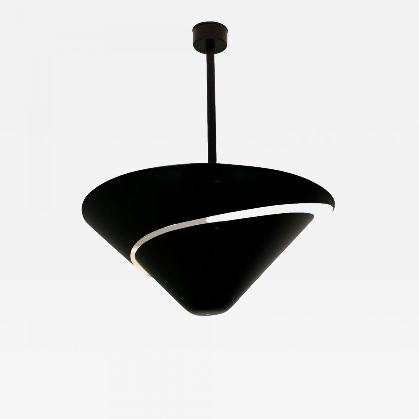 Serge Mouille Black Or White Medium Snail Ceiling Lamp
