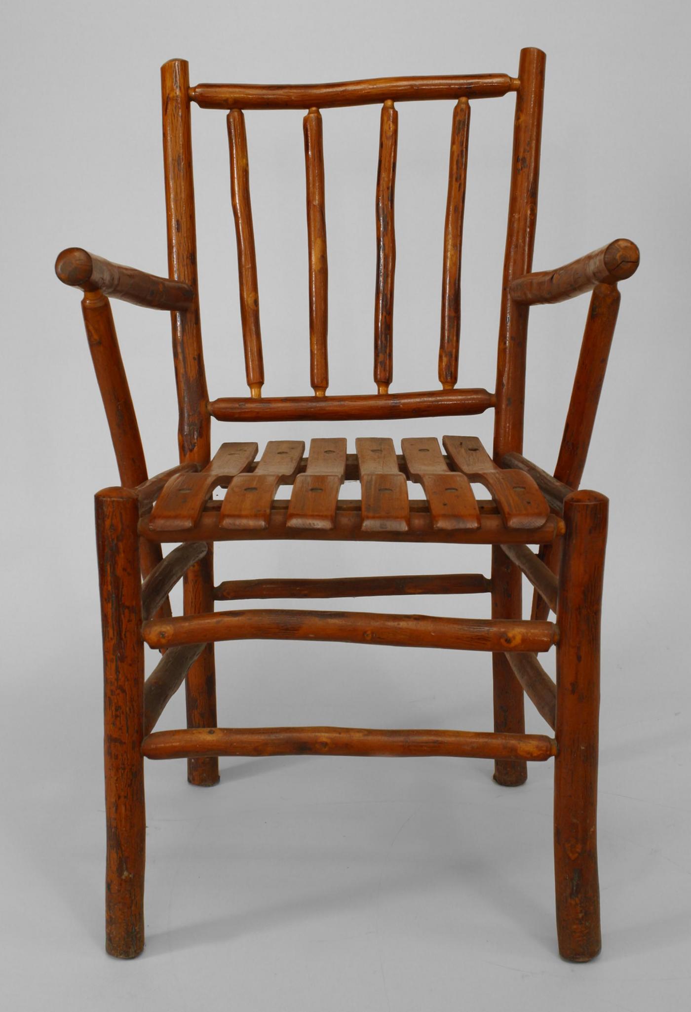 Set of 12 American Rustic Old Hickory Chairs