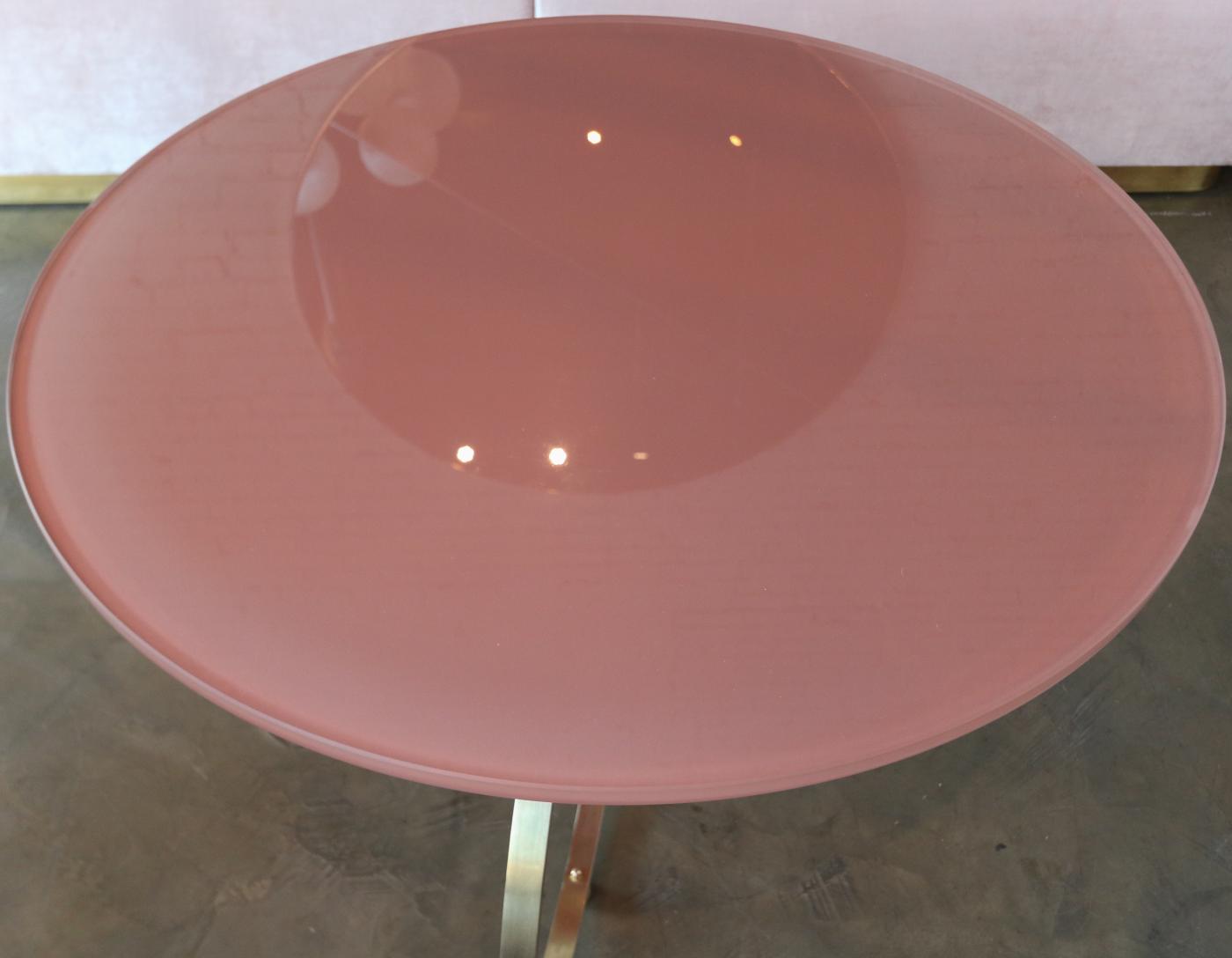 Adesso Studio Set of 2 Custom "Isay" Brass Coffee Tables with Reverse