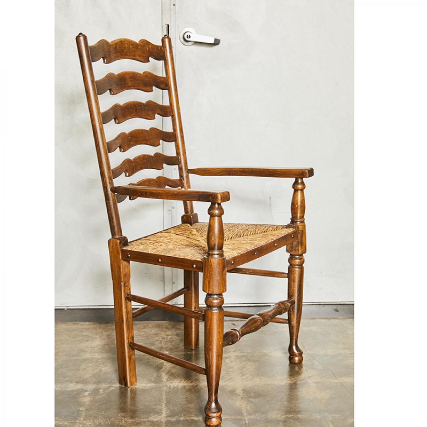 Set of Eight English Ladder Back Chairs