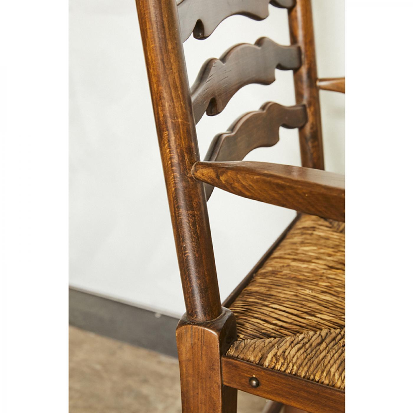 Set of Eight English Ladder Back Chairs