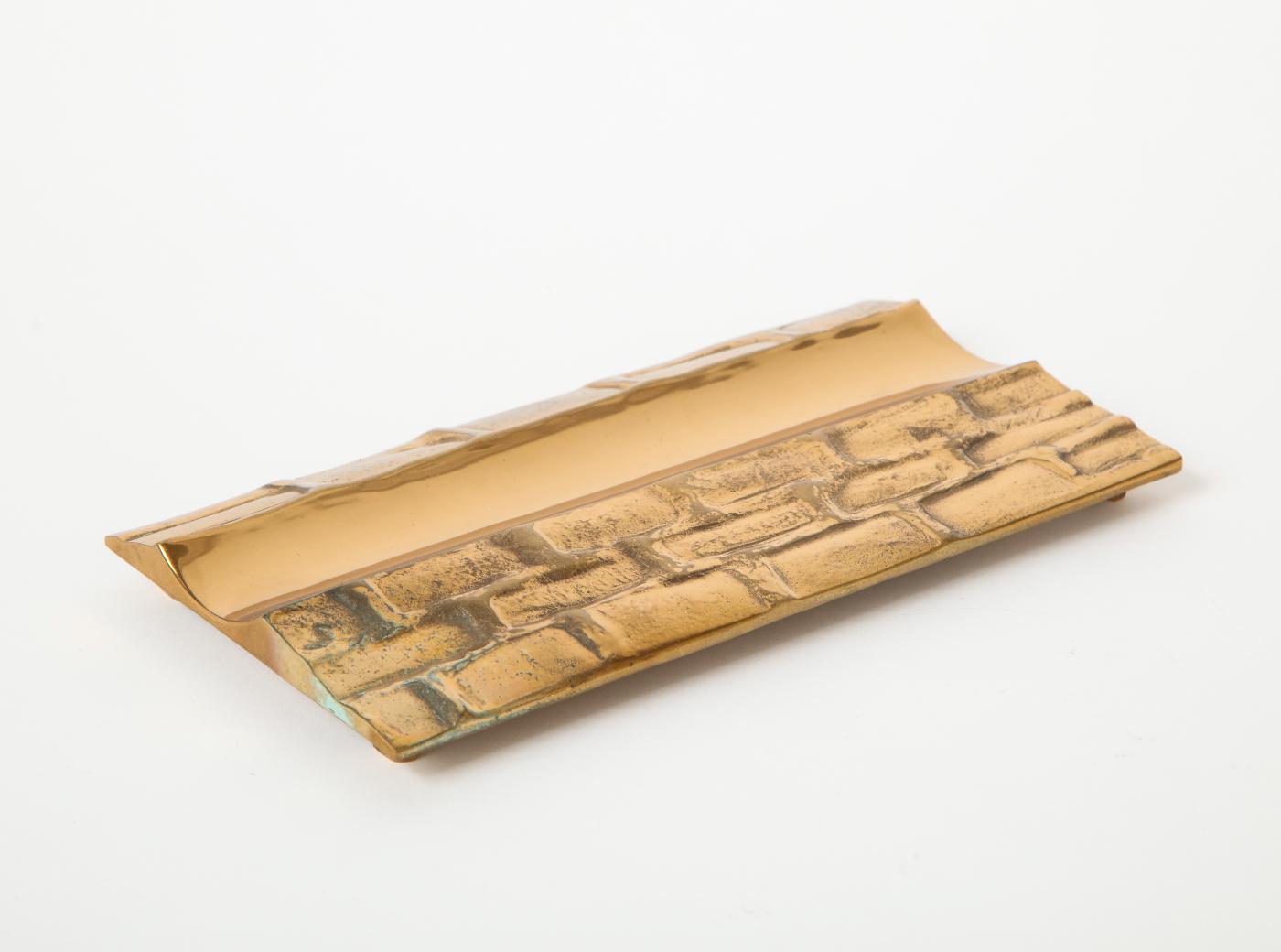 Small Decorative Vintage Bronze Tray