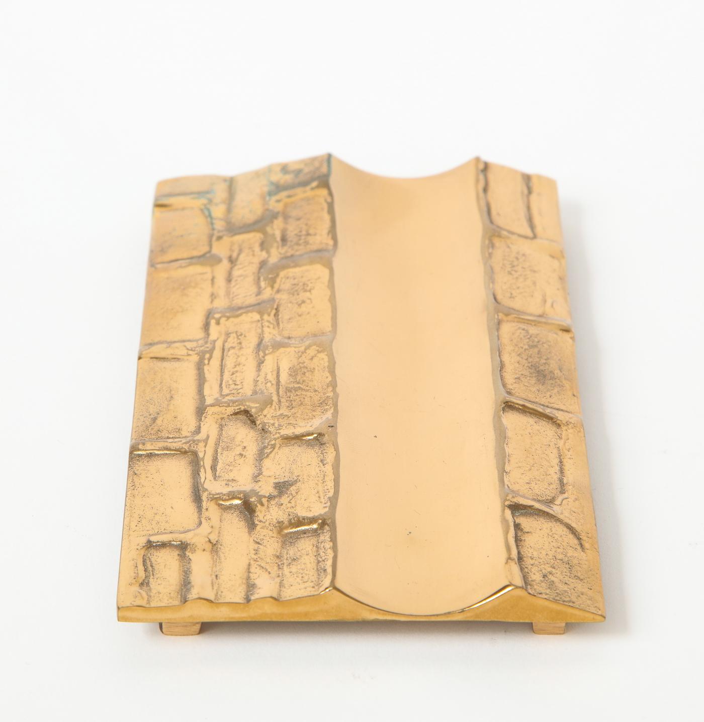 Small Decorative Vintage Bronze Tray