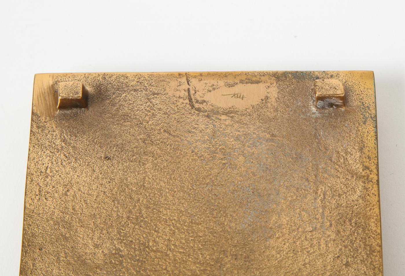 Small Decorative Vintage Bronze Tray