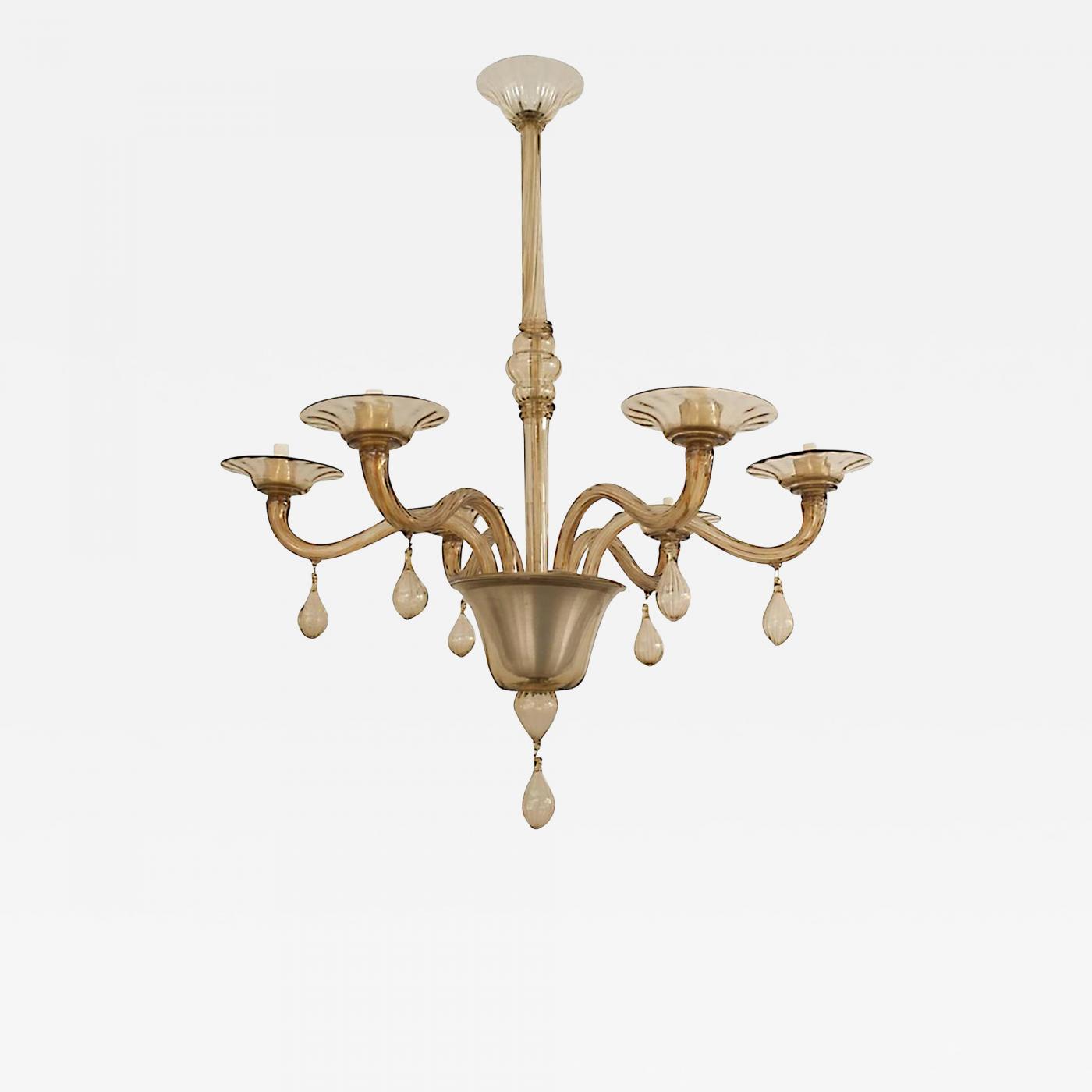 amber murano glass chandelier