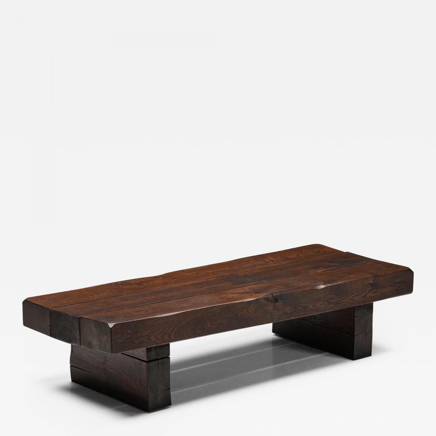 Dark wood deals coffee table rustic