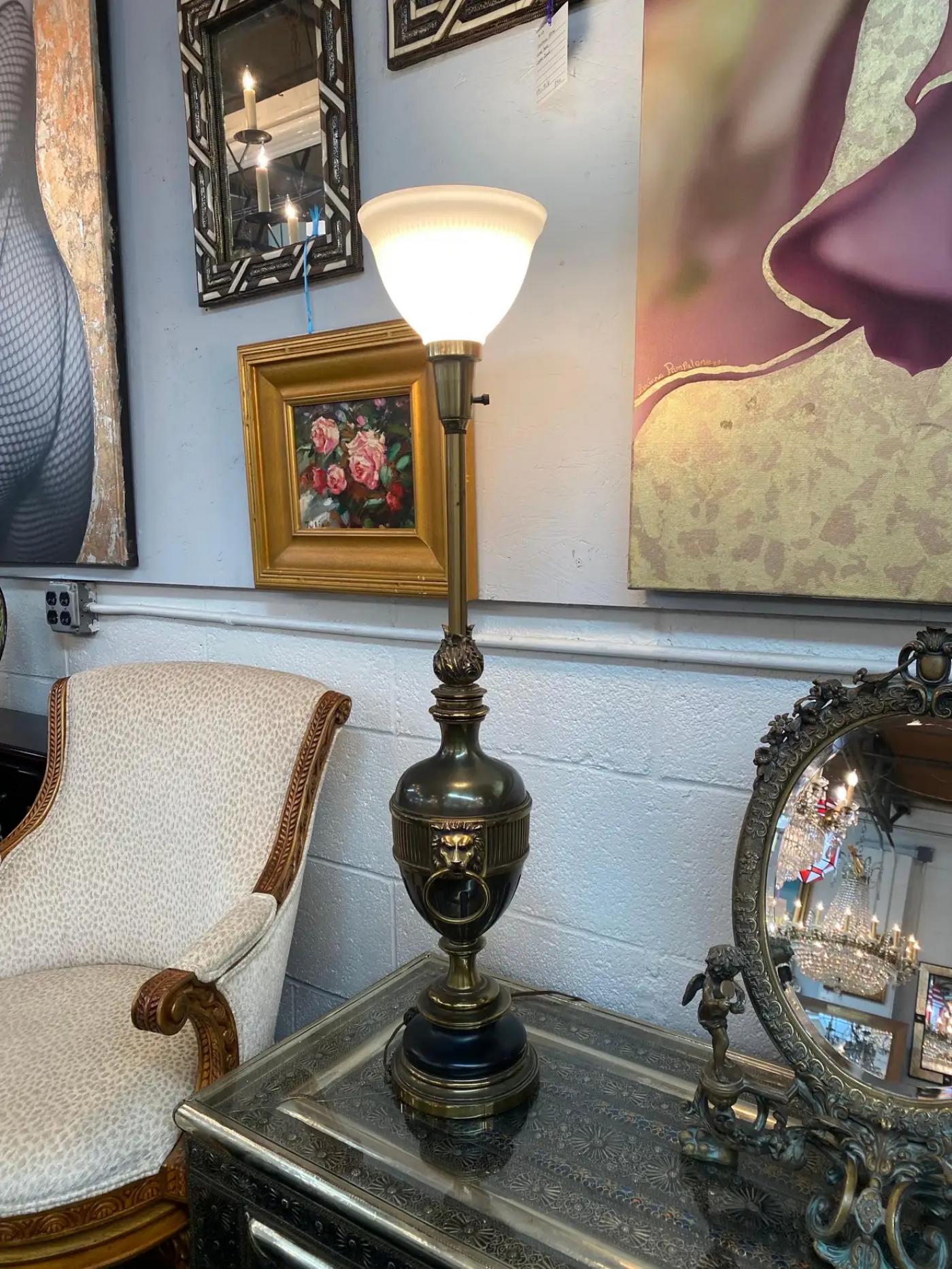 Stiffel Lamp Company - Stiffel Hollywood Regency Style Brass & Ebony ...