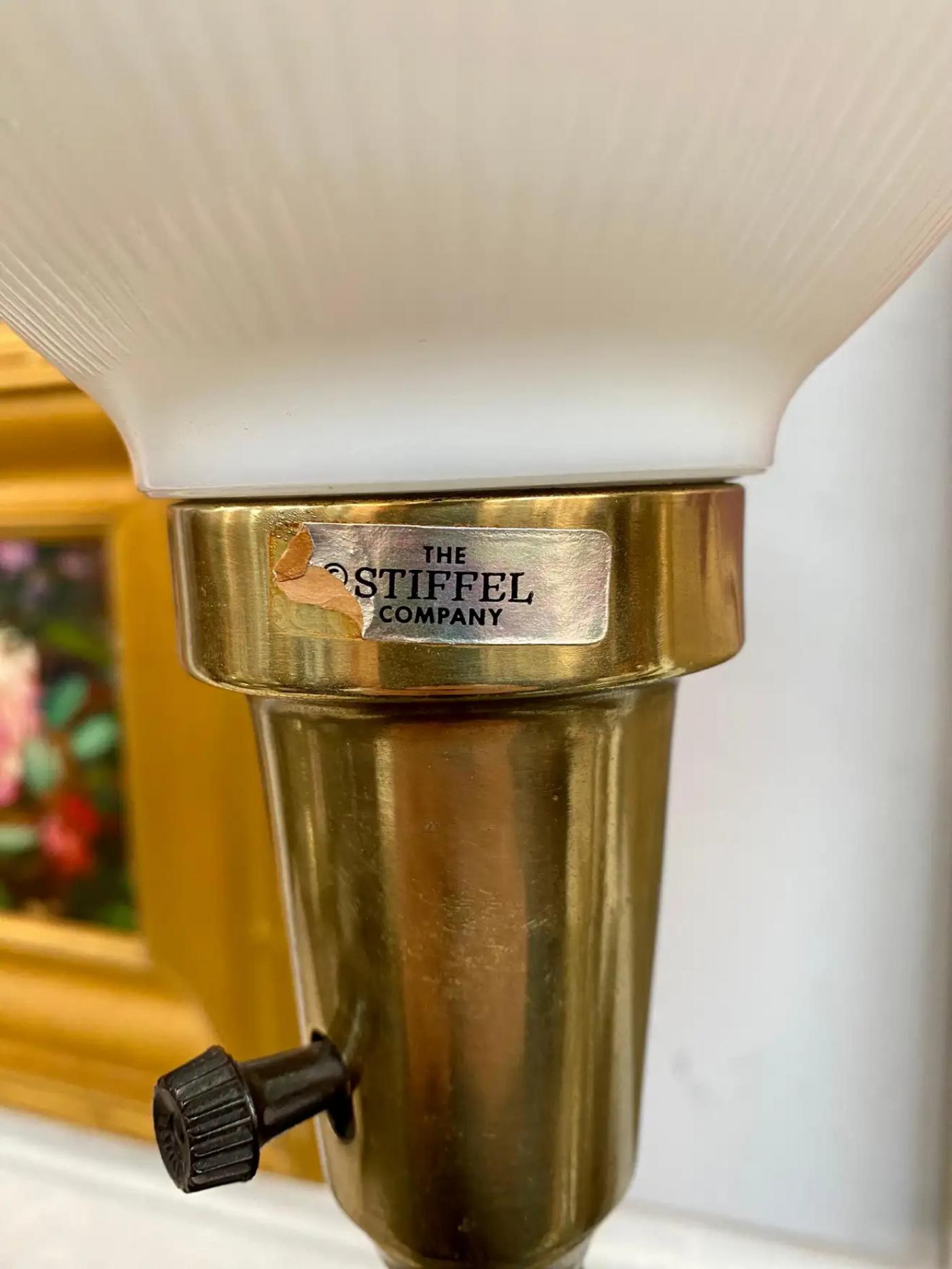Stiffel Lamp Company - Stiffel Hollywood Regency Style Brass & Ebony ...