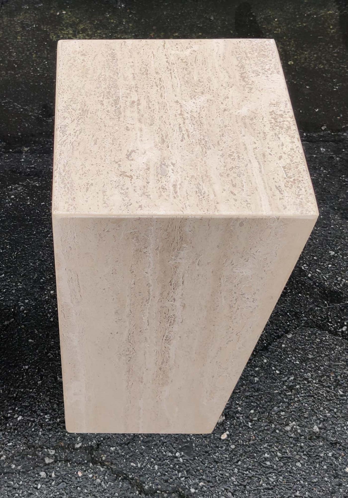Stone International 1970s, 80s, Italian Travertine Marble Pair