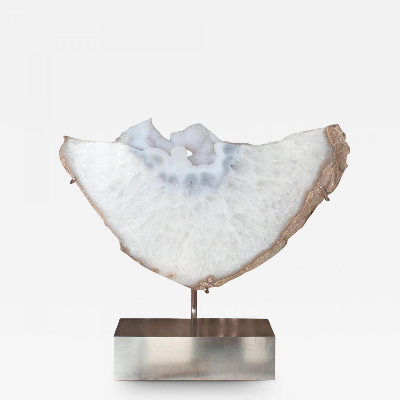 CONTEMPORARY ROCK CRYSTAL BIRD ON A QUARTZ BASE – MAISON NURITA