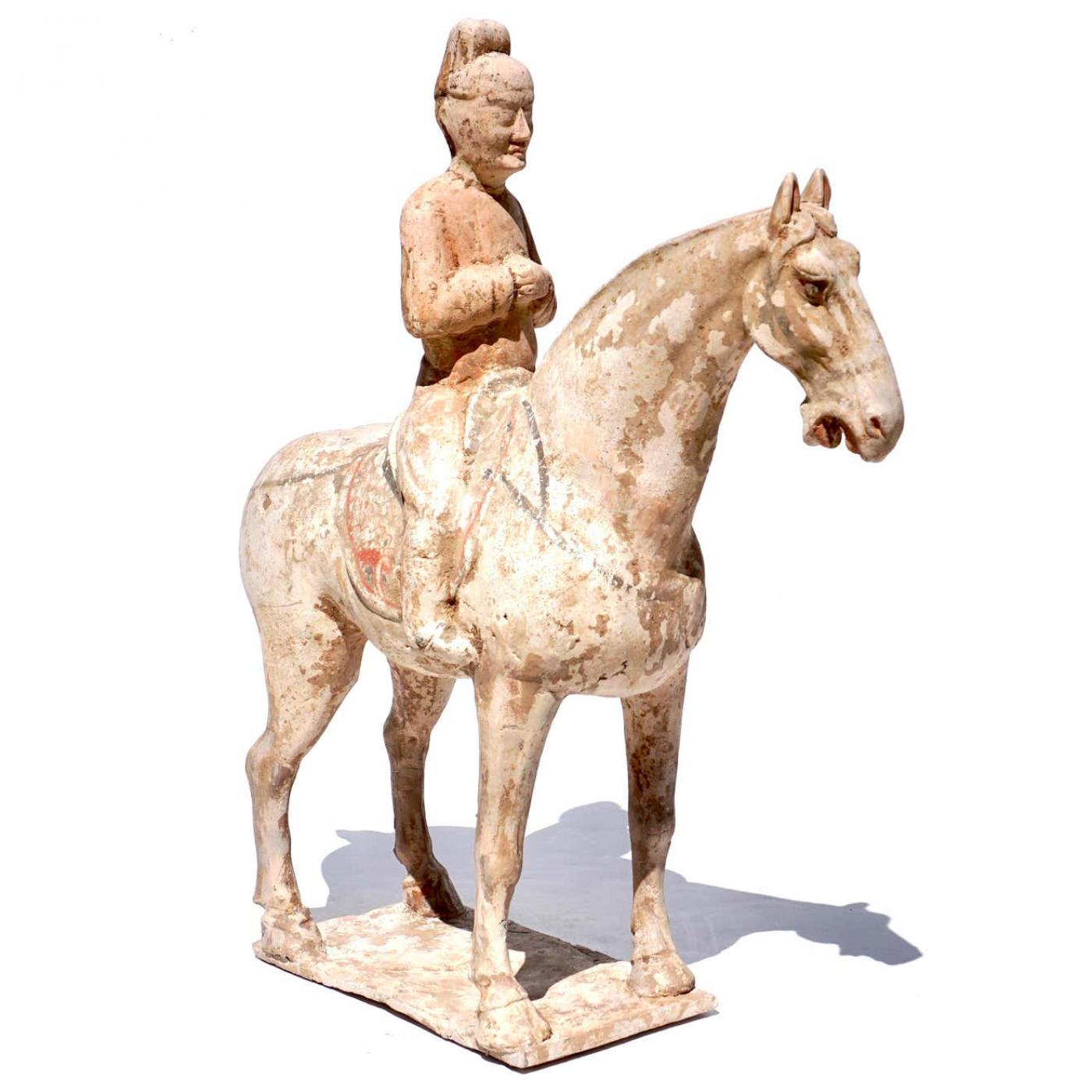 Tang Dynasty Terracotta Horse and Rider