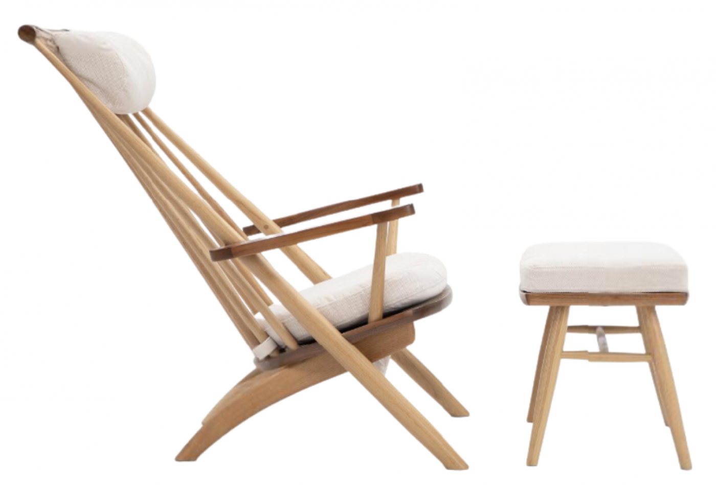 Tateishi Shoiji Tateishi Shoiji oak & walnut lounge chair