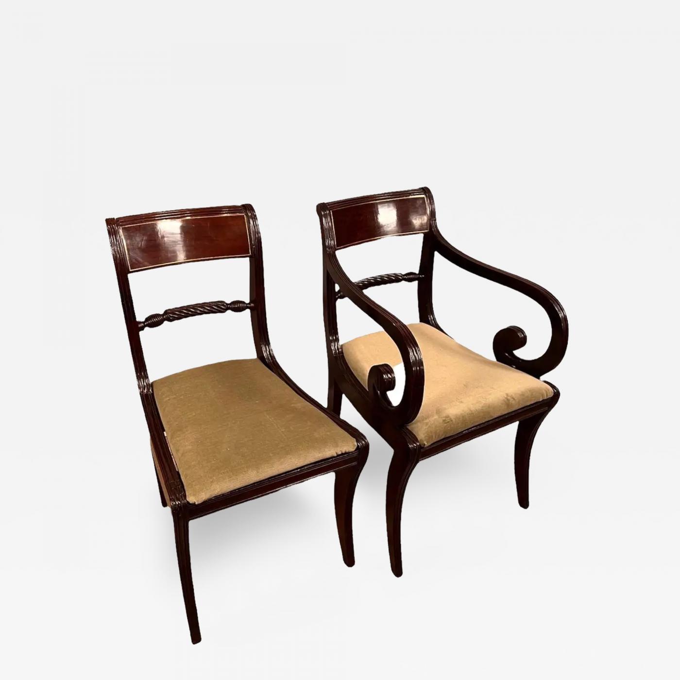 Regency mahogany dining discount chairs