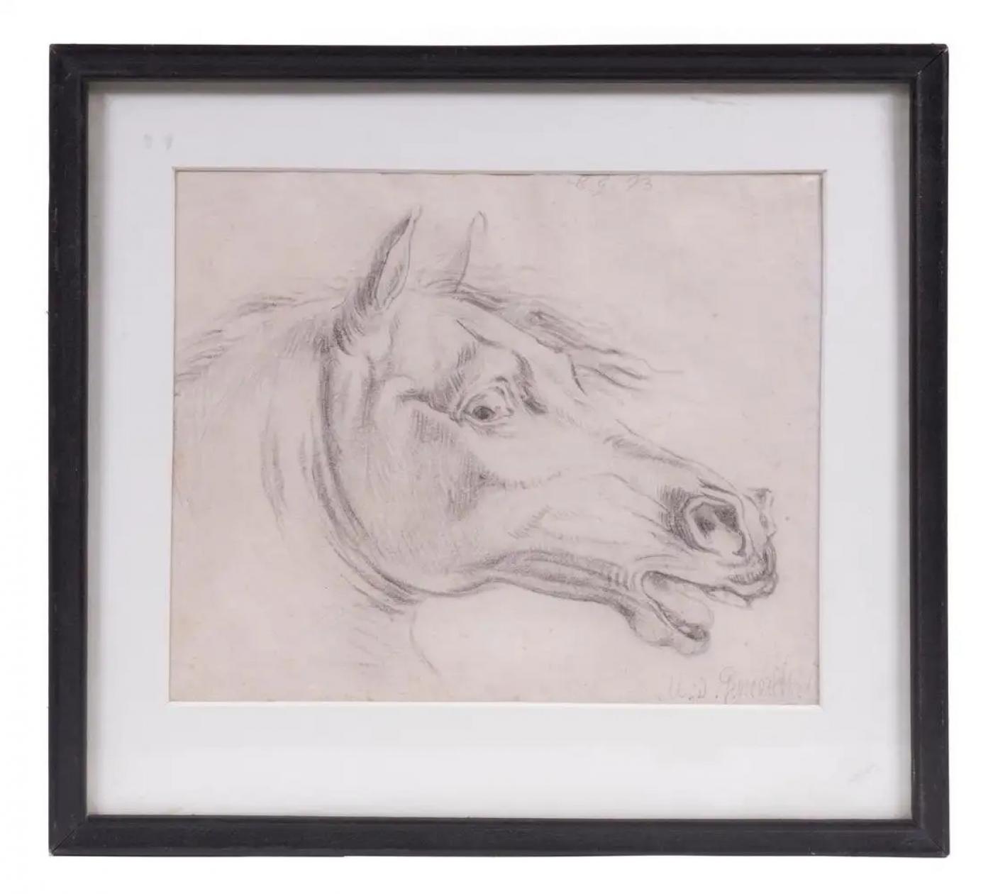 Theodore Gericault, A Rare and Important Study Drawing 