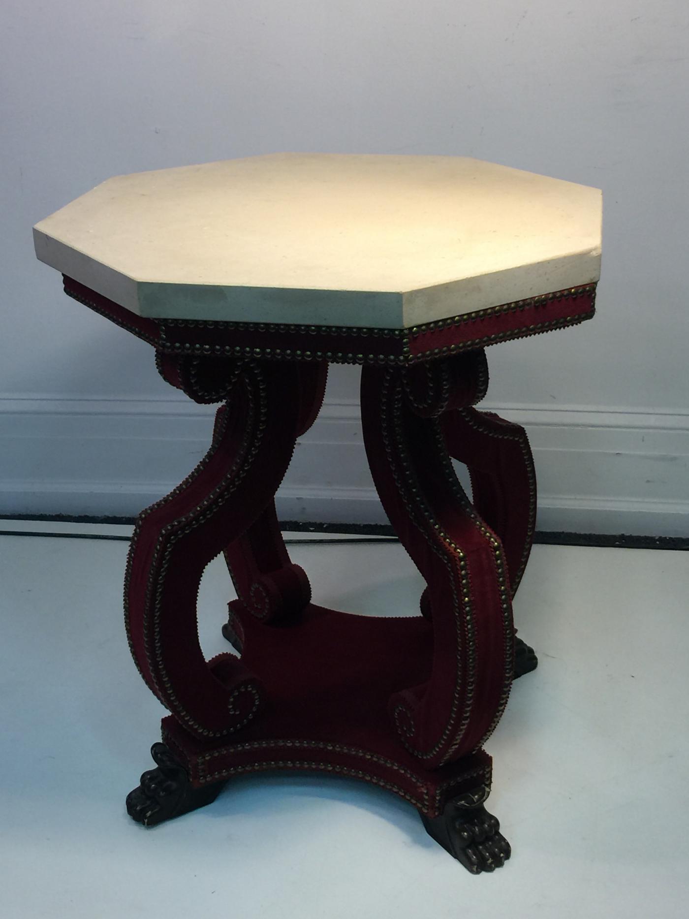 Thomas Messel Alidad Limited - HADRIAN OCTAGONAL TABLE IN STUDDED RED ...