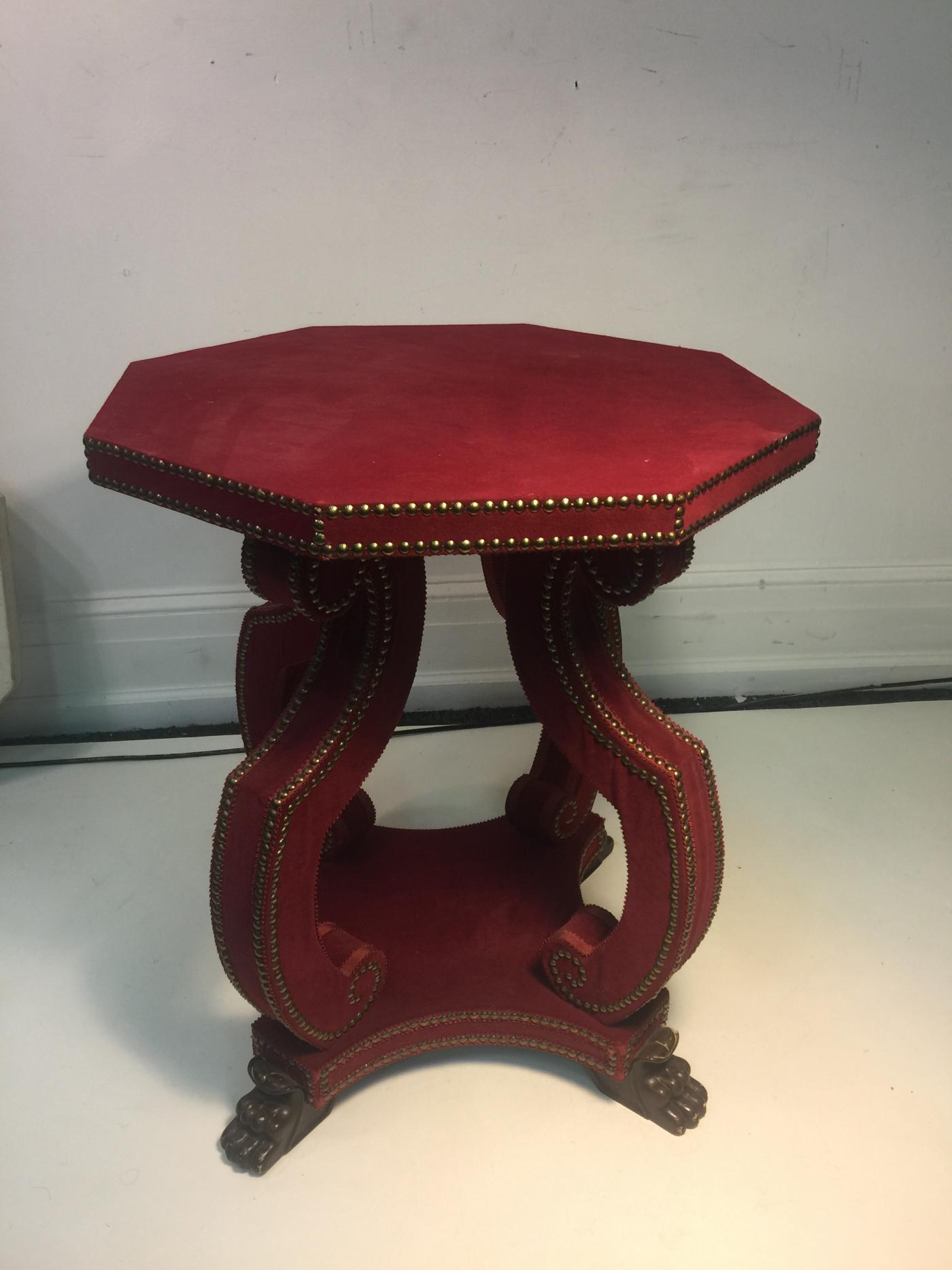Thomas Messel Alidad Limited - HADRIAN OCTAGONAL TABLE IN STUDDED RED ...