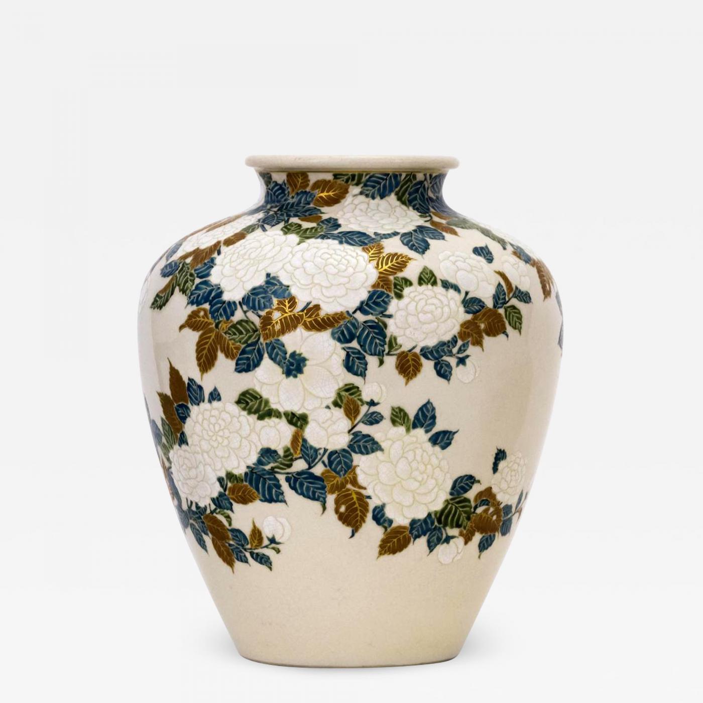 Tozan I Ito - Japanese Ceramic Vase by Ito Tozan I Meiji Period