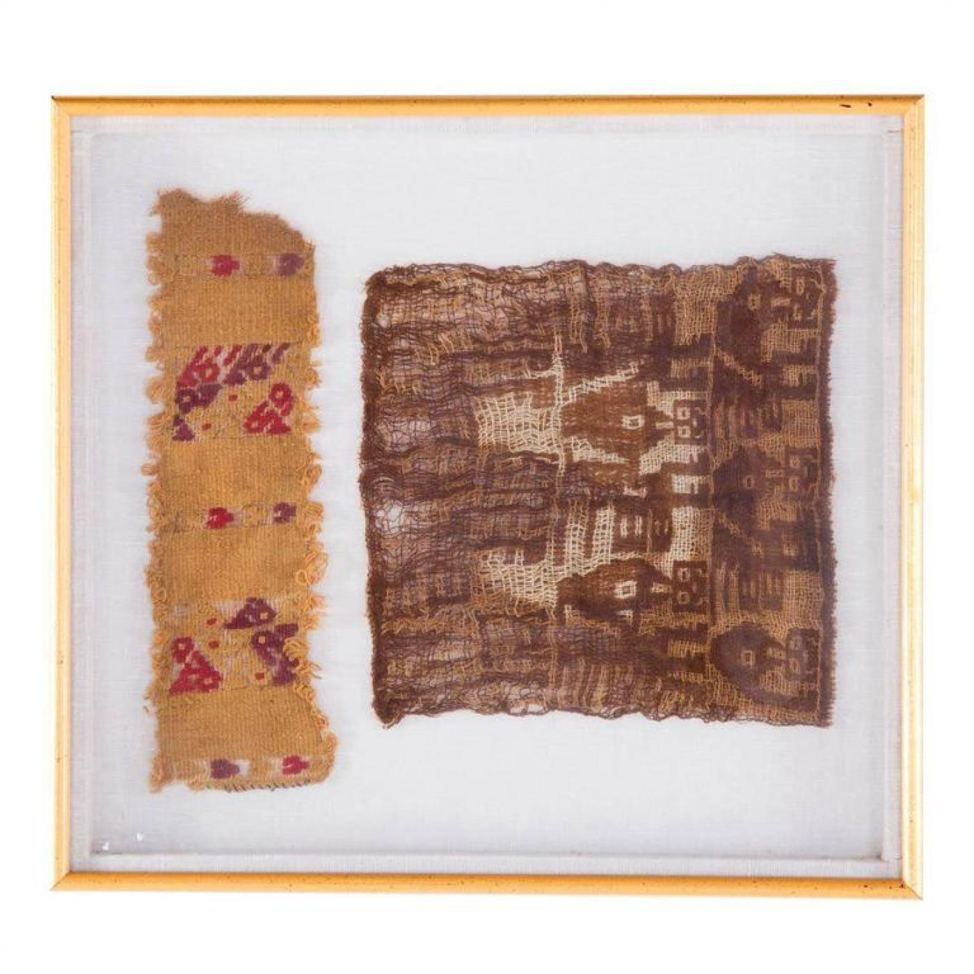 Two Framed Pre-Columbian Textiles