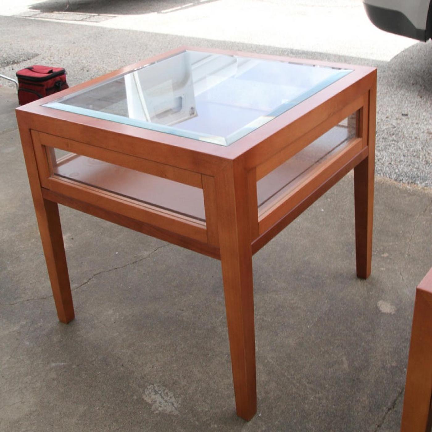 Two Tier Modern Display Side Table